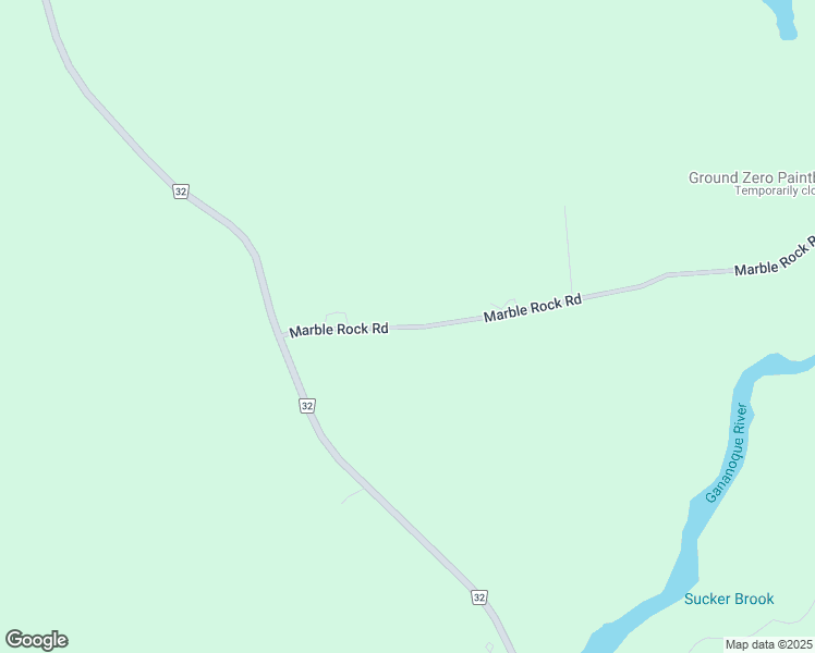 map of restaurants, bars, coffee shops, grocery stores, and more near 84 Marble Rock Road in Gananoque