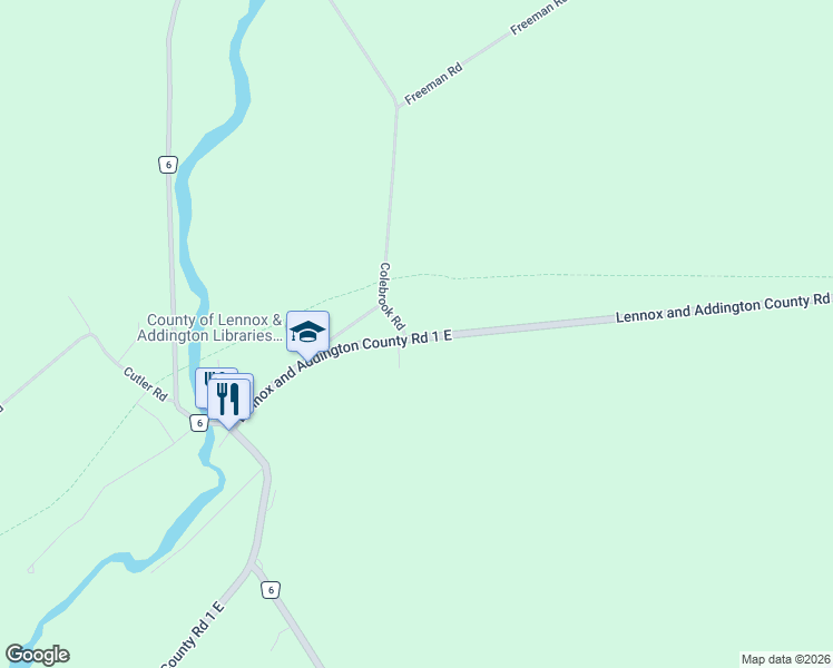 map of restaurants, bars, coffee shops, grocery stores, and more near 0 Colebrook Road in Stone Mills