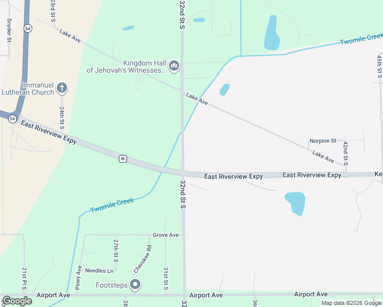 map of restaurants, bars, coffee shops, grocery stores, and more near 2131 32nd Street South in Wisconsin Rapids