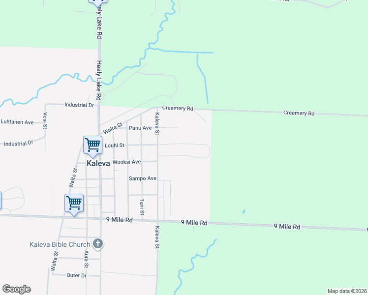 map of restaurants, bars, coffee shops, grocery stores, and more near 14863 Louhi Street in Kaleva