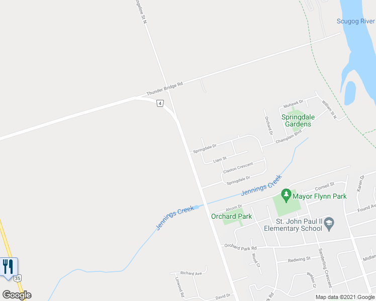 map of restaurants, bars, coffee shops, grocery stores, and more near 290 Angeline Street North in Lindsay