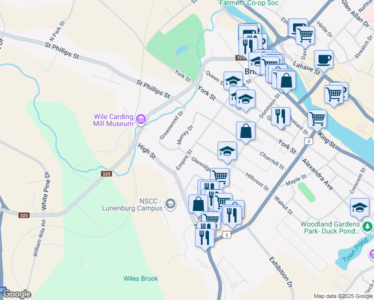 map of restaurants, bars, coffee shops, grocery stores, and more near 186 Empire Street in Bridgewater