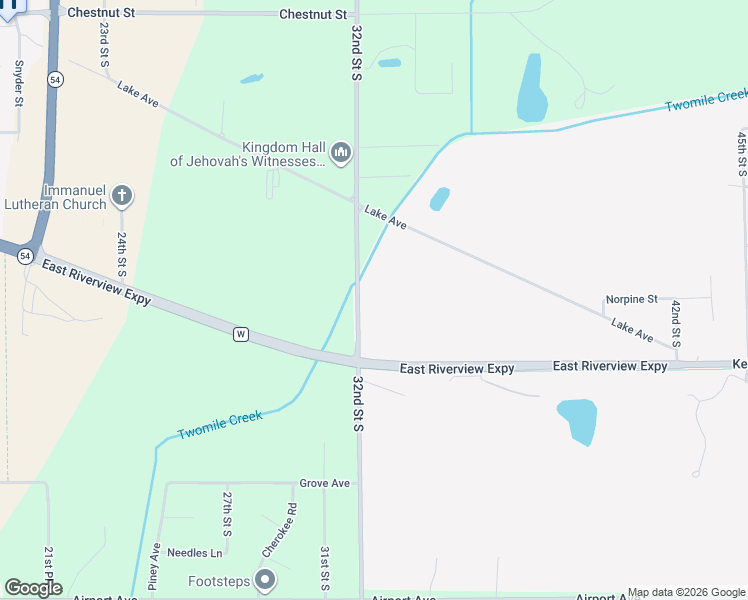 map of restaurants, bars, coffee shops, grocery stores, and more near 2131 32nd Street South in Wisconsin Rapids