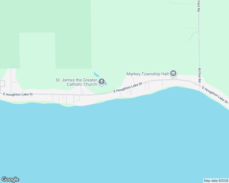 map of restaurants, bars, coffee shops, grocery stores, and more near 8103 East Houghton Lake Drive in Houghton Lake