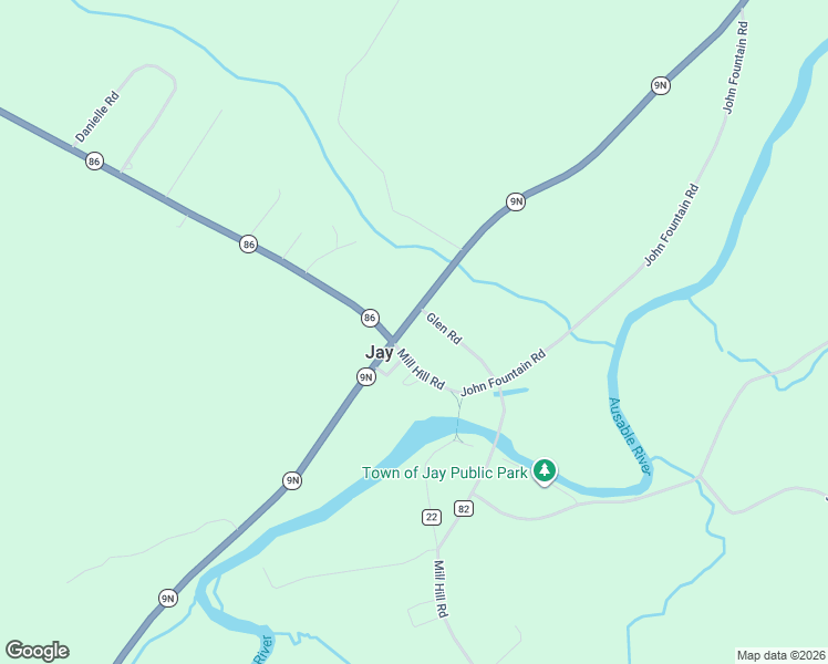 map of restaurants, bars, coffee shops, grocery stores, and more near 12984 Nys Rte in Jay