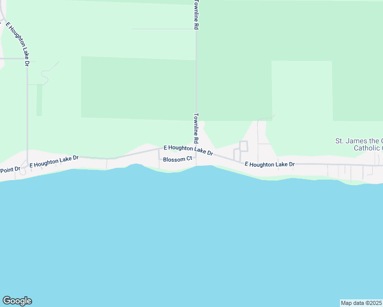 map of restaurants, bars, coffee shops, grocery stores, and more near 8801-8999 East Houghton Lake Drive in Houghton Lake