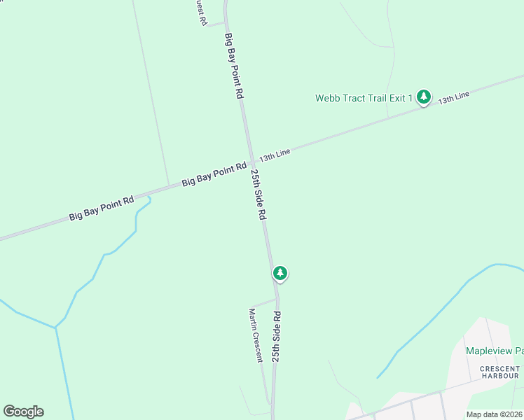 map of restaurants, bars, coffee shops, grocery stores, and more near 4976 25th Side Road in Innisfil