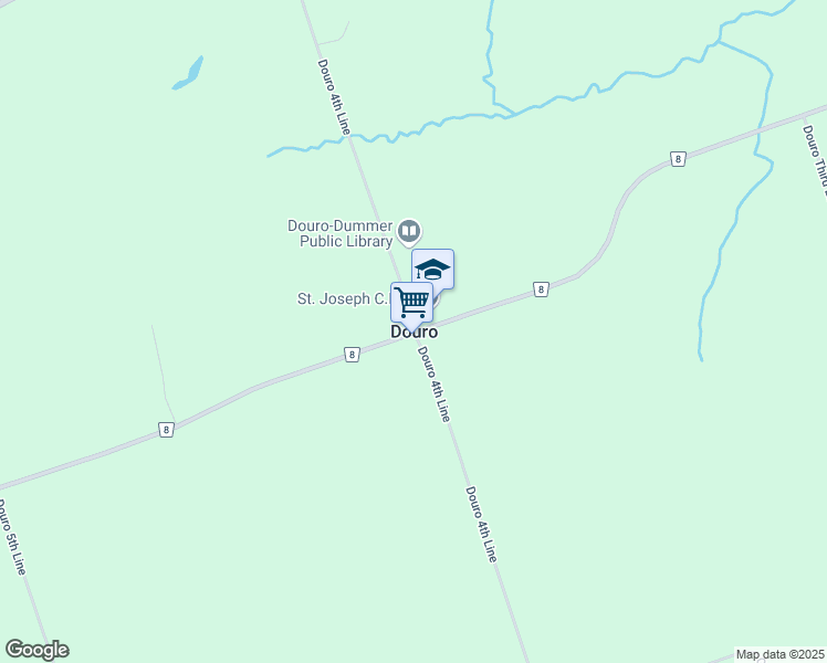 map of restaurants, bars, coffee shops, grocery stores, and more near in Peterborough County