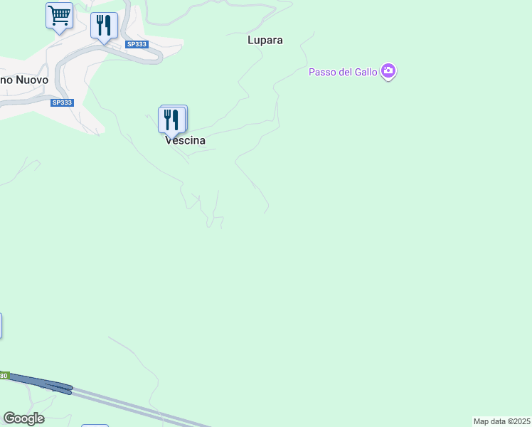 map of restaurants, bars, coffee shops, grocery stores, and more near 15 Via Steneri in Città Metropolitana di Genova