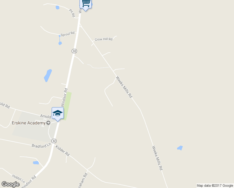 map of restaurants, bars, coffee shops, grocery stores, and more near 117 Weeks Mills Road in China