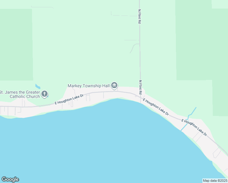 map of restaurants, bars, coffee shops, grocery stores, and more near 7633 East Houghton Lake Drive in Houghton Lake