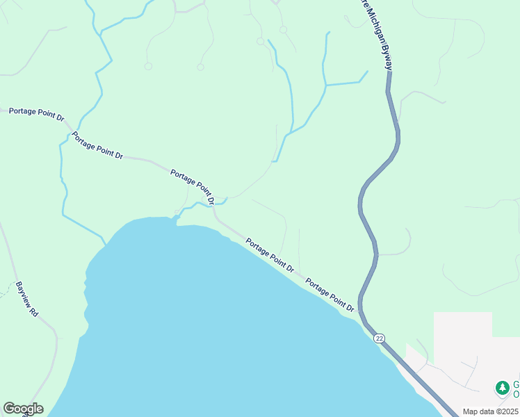 map of restaurants, bars, coffee shops, grocery stores, and more near 3946 Hilltop Road in Onekama