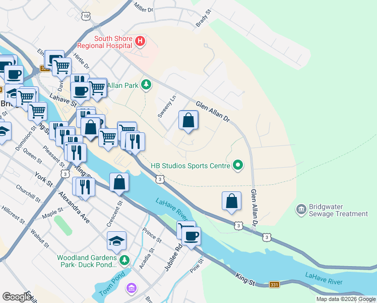 map of restaurants, bars, coffee shops, grocery stores, and more near in Bridgewater