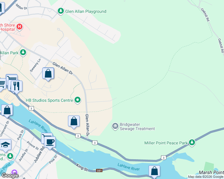 map of restaurants, bars, coffee shops, grocery stores, and more near 94 Etna Street in Bridgewater