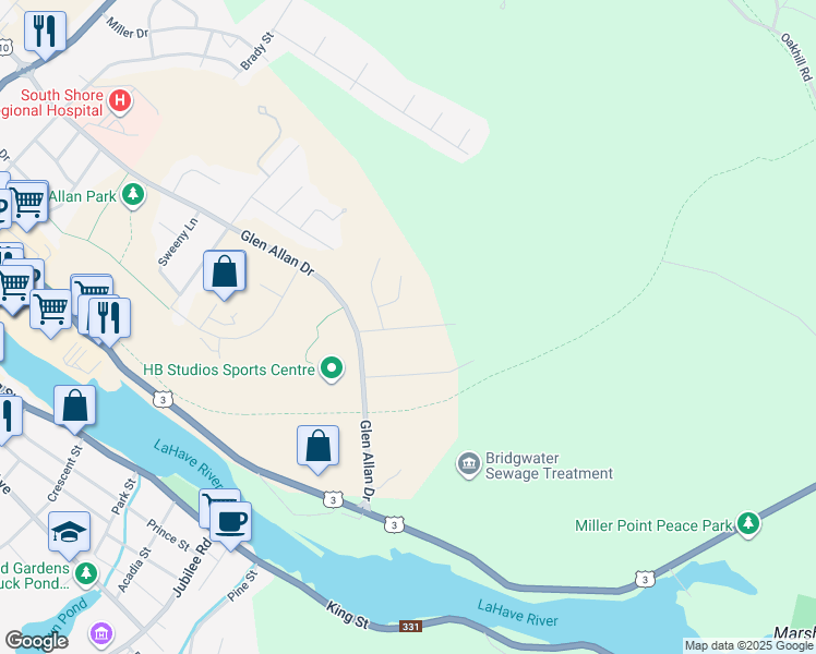 Map Of Bridgewater Ns Etna Street, Bridgewater Ns - Walk Score