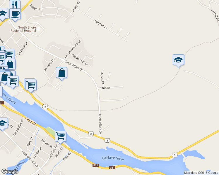map of restaurants, bars, coffee shops, grocery stores, and more near 94 Etna Street in Bridgewater