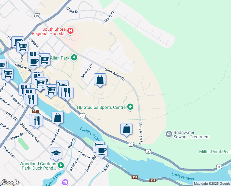 map of restaurants, bars, coffee shops, grocery stores, and more near 152 Roundhouse Drive in Bridgewater
