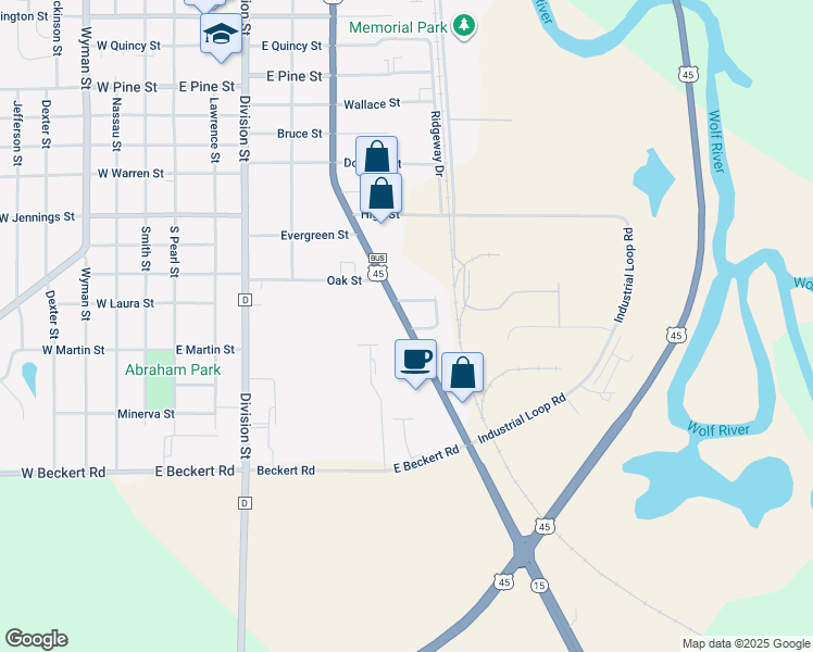 map of restaurants, bars, coffee shops, grocery stores, and more near 1743 Mill Street in New London