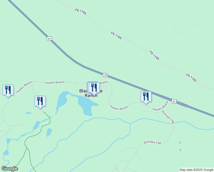 map of restaurants, bars, coffee shops, grocery stores, and more near 12900 Hawks Beard in Sisters