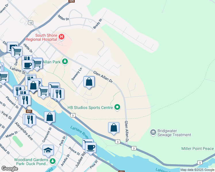 map of restaurants, bars, coffee shops, grocery stores, and more near 152 Roundhouse Drive in Bridgewater