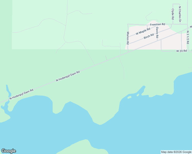 map of restaurants, bars, coffee shops, grocery stores, and more near 11279-11983 North Hodenpyl Dam Road in Mesick