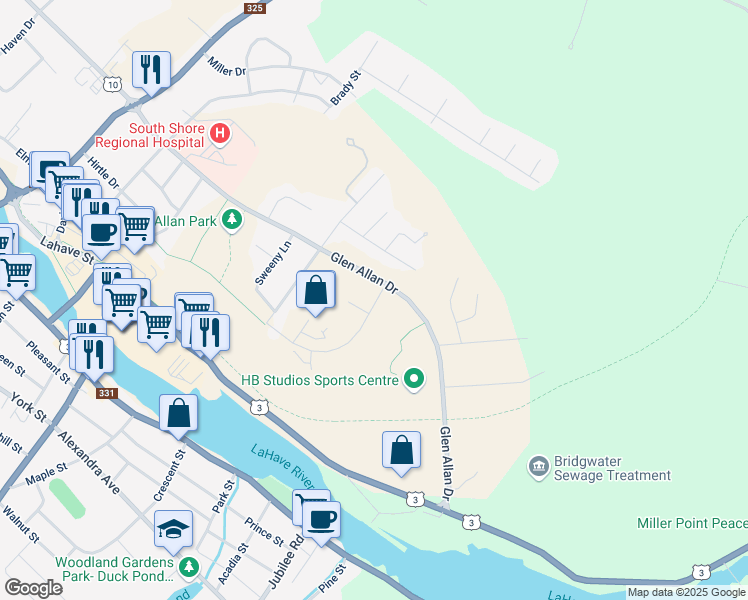 map of restaurants, bars, coffee shops, grocery stores, and more near 152 Roundhouse Drive in Bridgewater