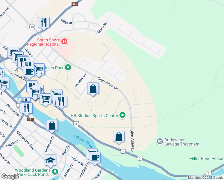 map of restaurants, bars, coffee shops, grocery stores, and more near 141 Roundhouse Drive in Bridgewater
