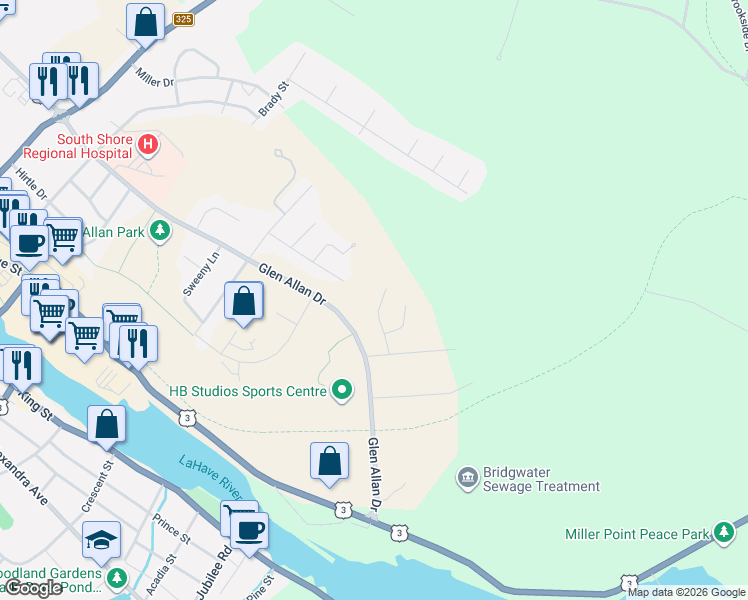 map of restaurants, bars, coffee shops, grocery stores, and more near 79 Acorn Drive in Bridgewater