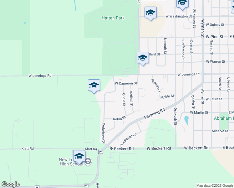 map of restaurants, bars, coffee shops, grocery stores, and more near 1508 Cedarhurst Drive in New London