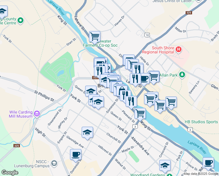 map of restaurants, bars, coffee shops, grocery stores, and more near 1 Empire Street in Bridgewater