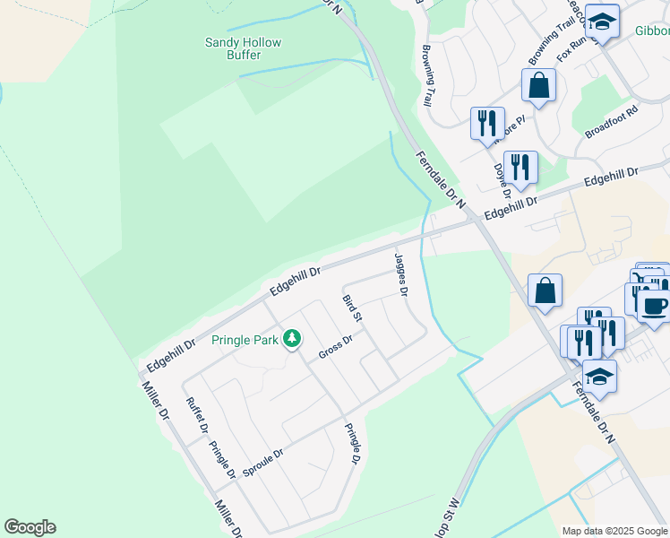 map of restaurants, bars, coffee shops, grocery stores, and more near in Barrie