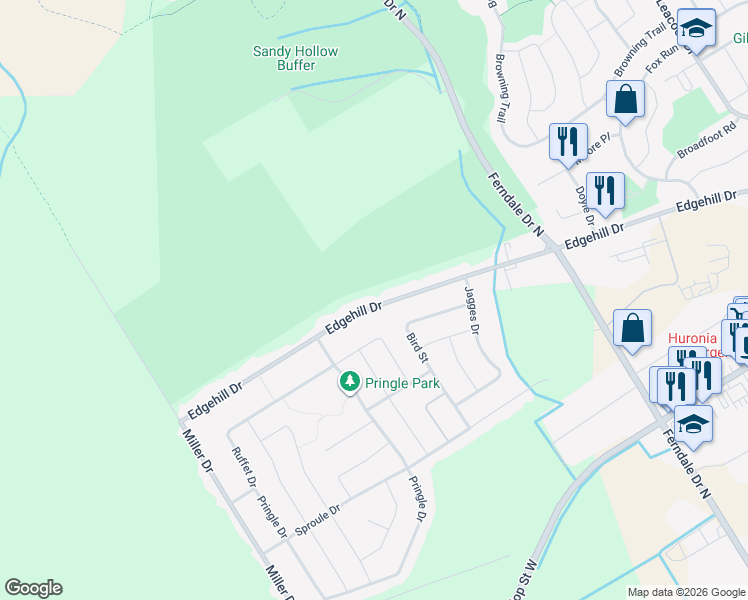 map of restaurants, bars, coffee shops, grocery stores, and more near in Barrie