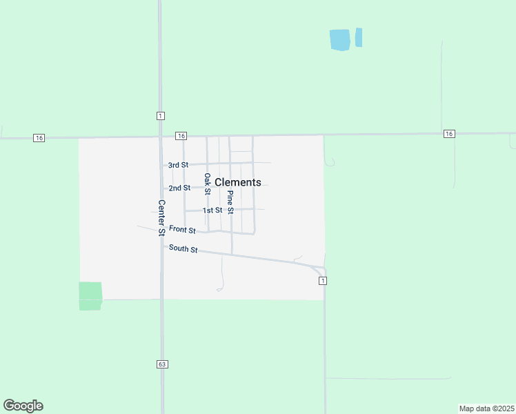map of restaurants, bars, coffee shops, grocery stores, and more near 111 Elm Street in Clements
