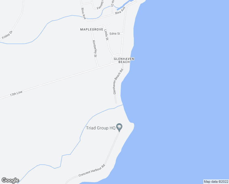 map of restaurants, bars, coffee shops, grocery stores, and more near Glenhaven Beach Road in Innisfil