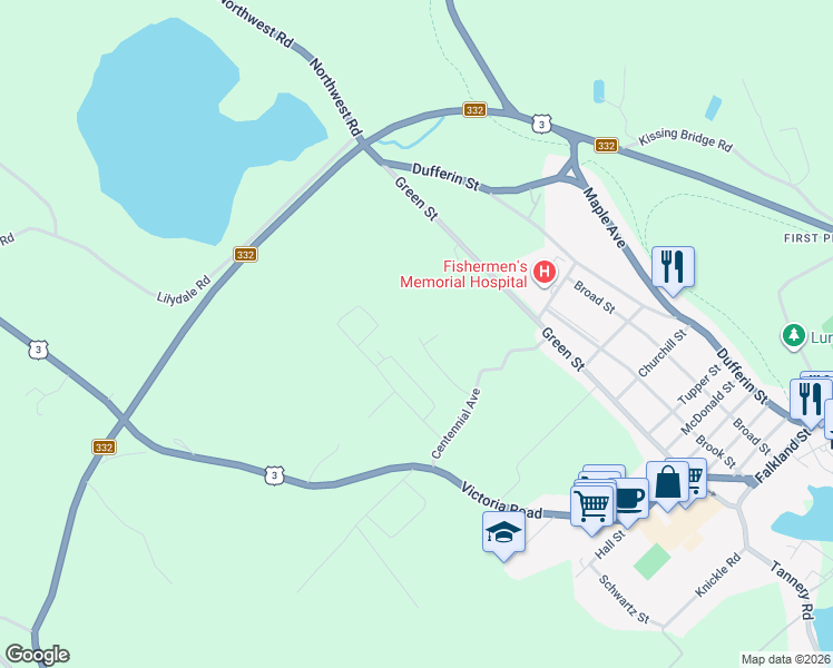 map of restaurants, bars, coffee shops, grocery stores, and more near 267 Harbour View Drive in Lunenburg