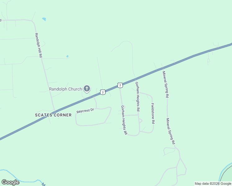 map of restaurants, bars, coffee shops, grocery stores, and more near 2 Gorham Heights Road in Gorham
