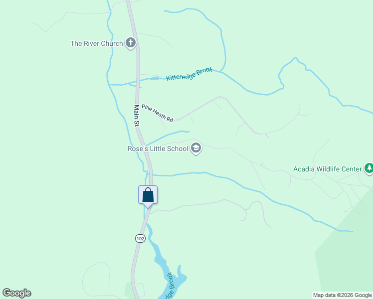 map of restaurants, bars, coffee shops, grocery stores, and more near 39 Kitteridge Brook Rd in Bar Harbor