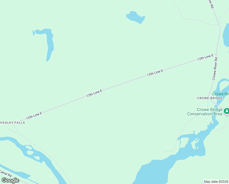 map of restaurants, bars, coffee shops, grocery stores, and more near 2821 12th Line East in Trent Hills