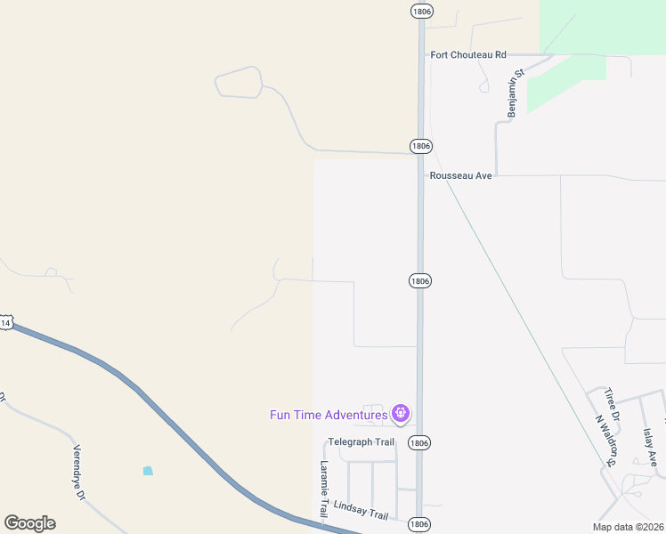 map of restaurants, bars, coffee shops, grocery stores, and more near 1104 Pheba Avenue in Fort Pierre