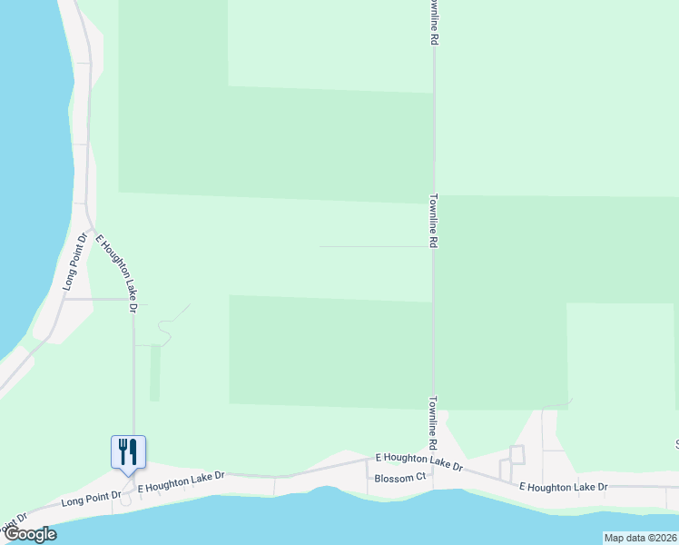 map of restaurants, bars, coffee shops, grocery stores, and more near 2901-3259 Lincoln Highway in Houghton Lake