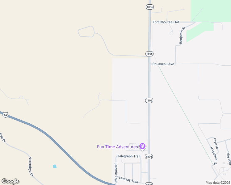 map of restaurants, bars, coffee shops, grocery stores, and more near 1104 Pheba Avenue in Fort Pierre