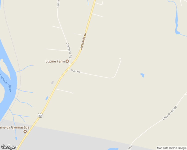 map of restaurants, bars, coffee shops, grocery stores, and more near Hunt Road in Vassalboro