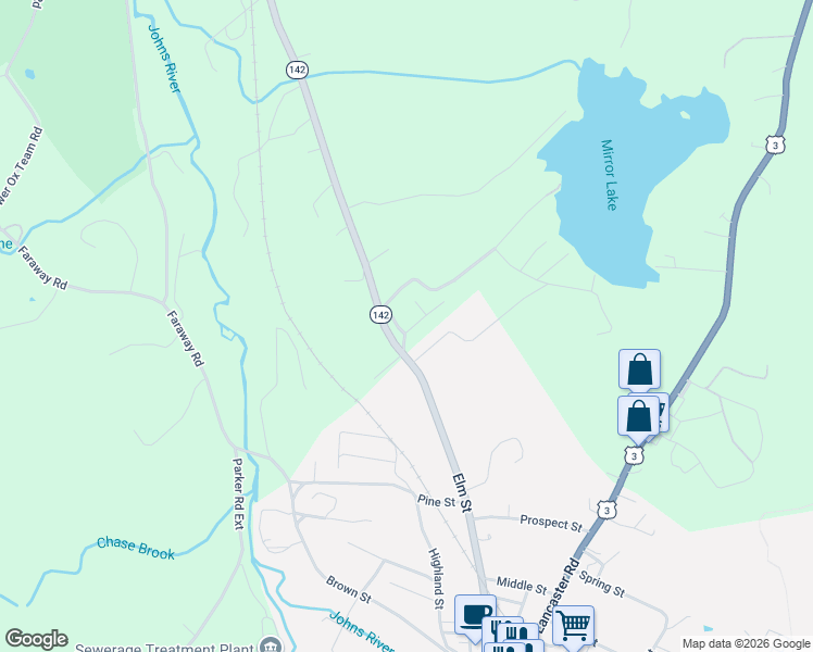 map of restaurants, bars, coffee shops, grocery stores, and more near 18 Ridgeview Terrace in Dalton