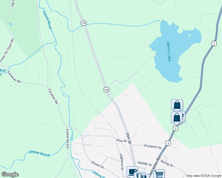 map of restaurants, bars, coffee shops, grocery stores, and more near 18 Ridgeview Terrace in Dalton