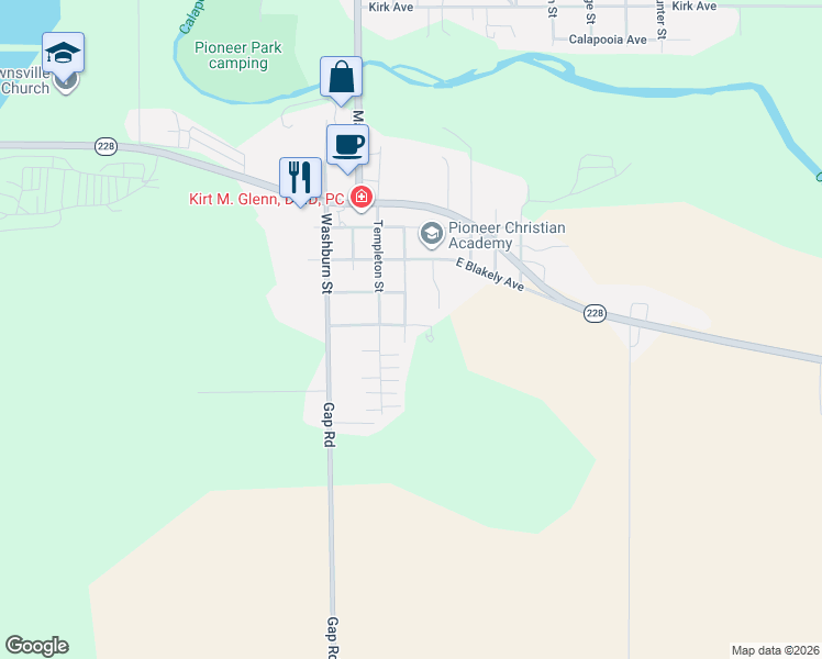 map of restaurants, bars, coffee shops, grocery stores, and more near 306 East Kisling Avenue in Brownsville