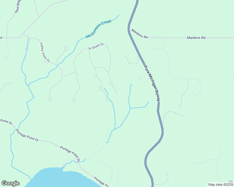 map of restaurants, bars, coffee shops, grocery stores, and more near 125 Opal Ridge Drive in Onekama