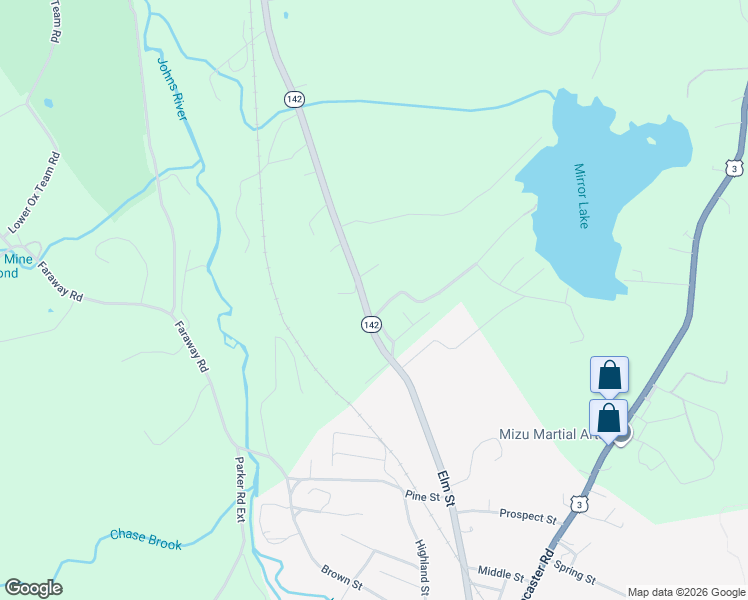 map of restaurants, bars, coffee shops, grocery stores, and more near 1068 Whitefield Road in Dalton