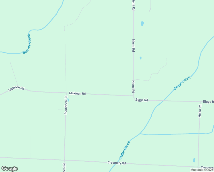 map of restaurants, bars, coffee shops, grocery stores, and more near 16322 Makinen Road in Kaleva