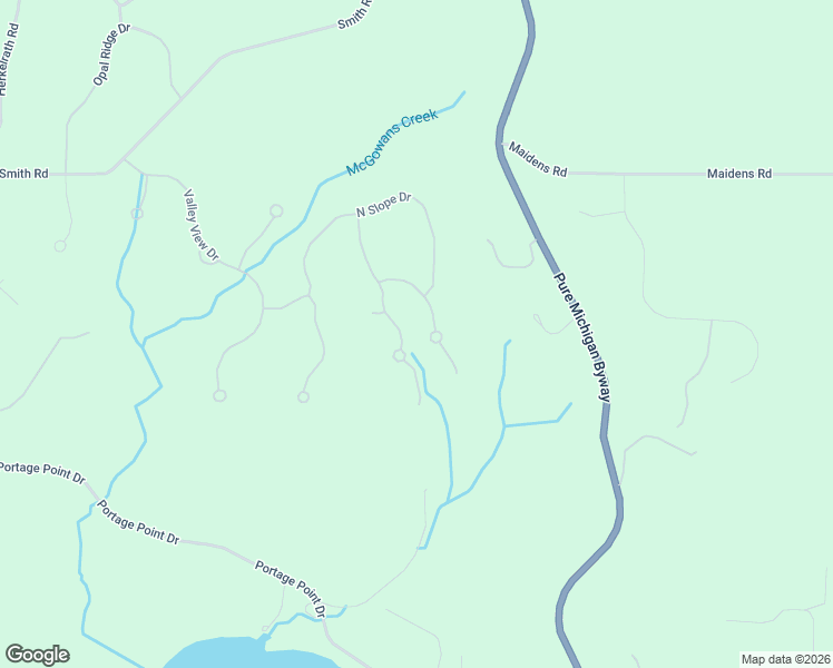 map of restaurants, bars, coffee shops, grocery stores, and more near 125 Opal Ridge Drive in Onekama