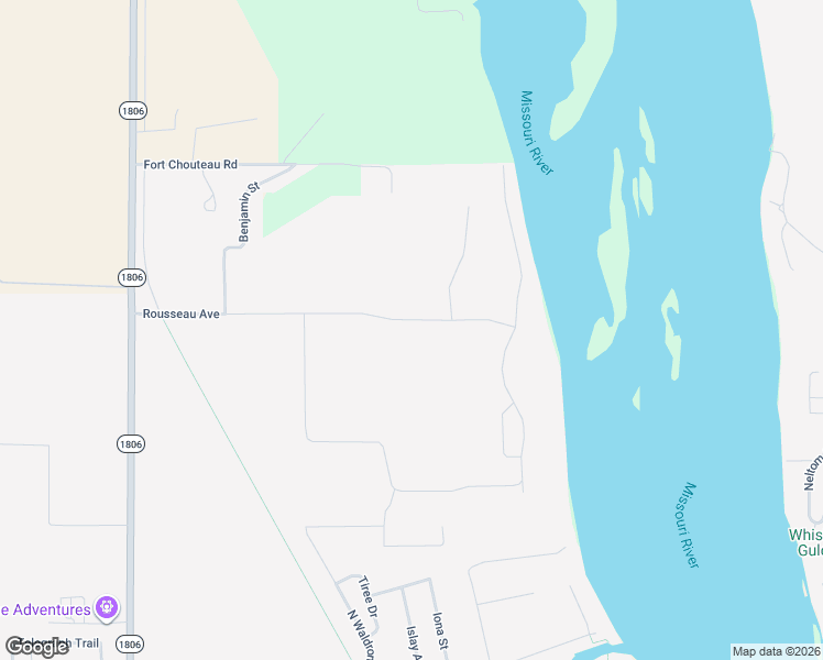 map of restaurants, bars, coffee shops, grocery stores, and more near Rousseau Avenue in Fort Pierre